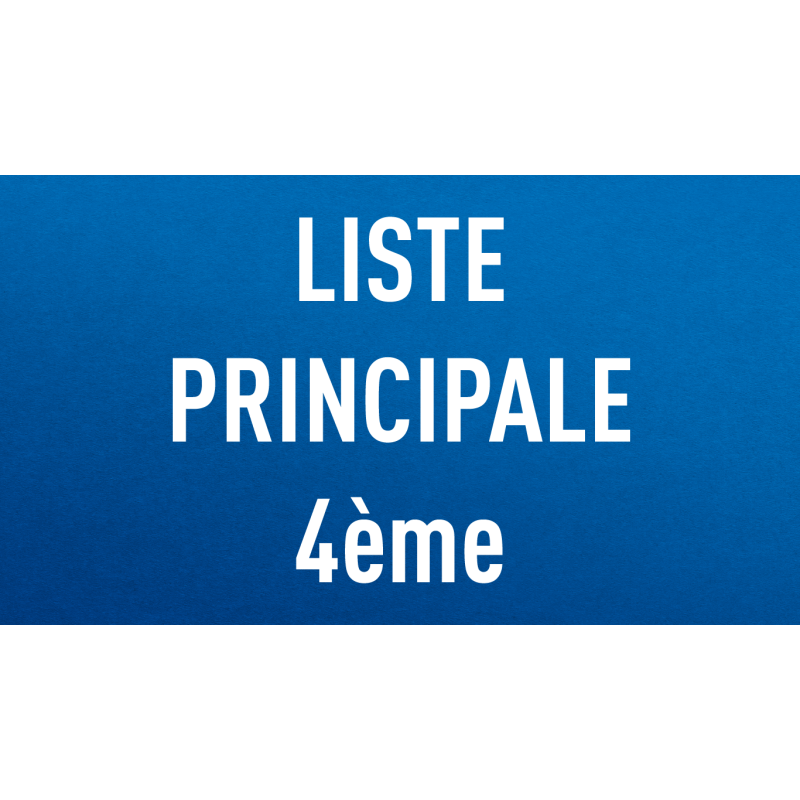 copy of Liste principale 6ème