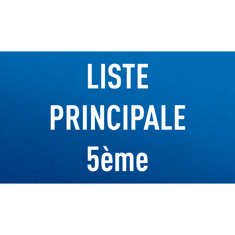 copy of Liste principale 6ème