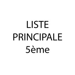 Liste principale 5ème