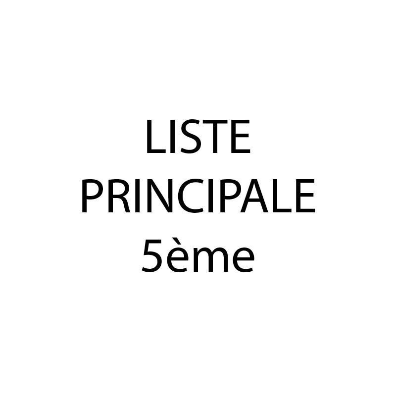copy of Liste principale 6ème